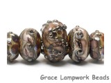 10601211- Five Graduated Dark Amethyst w/Silver Foil Beads