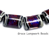 10604003 - Six Violet Shimmer Mini Kalera Beads