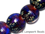 10604012 - Four Violet Shimmer Lentil Beads