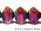 10706707 - Five Passion Pink Shimmer Crystal Shaped Beads