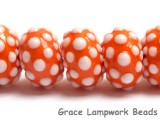10707301 - Seven Polka Dots on Tangerine Rondelle Beads