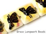 10802414 - Four Yellow Sparkle Garden Butterfly Pillow Beads