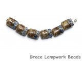 10902403- Six Beige & Ivory Mini Kalera Beads