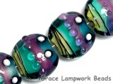 11008712 - Four Begonia Stripes Lentil Beads