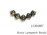 11204807 - Five Golden Pearl Surface w/Black Crystal Beads