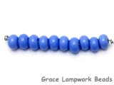 SP003 - Ten Opaque Violet Blue Rondelle Spacer Beads