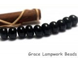 SP012 - Ten Opaque Black Spacer Beads