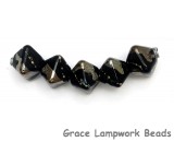 10204107 - Five Elegant Black Metallic Crystal Beads