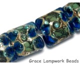 10406514 - Four Deep Blue Ocean Pillow Beads