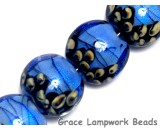 10413412 - Four Arctic Blue Shimmer Lentil Beads