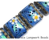 10414214 - Four Arctic Blue Florals Pillow Beads
