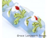 White Orchid Glass Beads