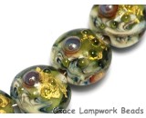 10505202 - Seven Emerald Treasure Lentil Beads