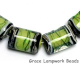 10507703 - Six Spring Green Shimmer Mini Kalera Beads