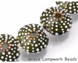 Green Sea Urchin Glass Beads