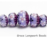 10605111 - Five Purple Blossom Graduated Rondelle Beads
