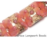 10704314 - Four Pink/Soft Orange Pillow Beads