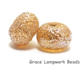 10801201 - Seven Golden Yellow Metallic Rondelle Beads