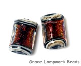 10903003 - Six Hot Lava Dichroic Mini Kalera Beads