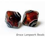 10903007 - Five Hot Lava Dichroic Crystal  Shaped Beads