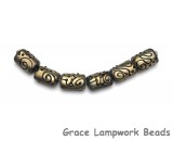 11204803 - Six Golden Pearl Surface w/Black Mini Kalera Beads