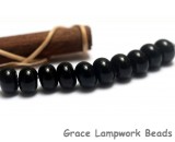SP012 - Ten Opaque Black Spacer Beads