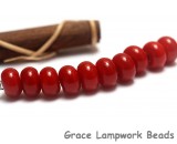 SP013 - Ten Opaque Red Spacer Beads