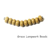 SP025 - Ten Opaque Taupe Rondelle Spacer Beads