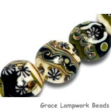 10305802 - Seven Green w/Ivory Japanese Kimono Lentil Beads