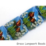 10414114 - Four Red Calla Lily Lake Pillow Beads