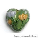 11805705 - Green w/Light Brown Flower Heart
