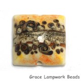 11808804 - Brown w/Ivory Pillow Focal Bead