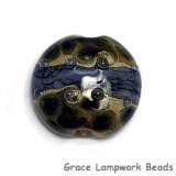 11815302 - Black w/Purple Silver Lentil Focal Bead