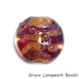 11817402 - Yellow-orange & Purple Lentil Focal Bead