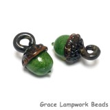 11821519 - Green Grass Acorn Earring Set