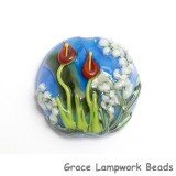 11837802 - Red Calla Lily Lake Lentil Focal Bead