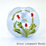 White Orchid Glass Bead