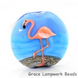 Flamingo Lentil Focal Bead