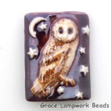 PW091824 - 18x24mm Porcelain Puffed Rectangle Owl #9
