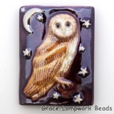 PW093040 - 30x40mm Porcelain Puffed Rectangle Owl #9
