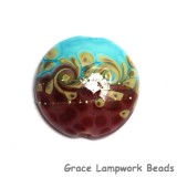 LimitedSO - Limited Quantity Turquoise & Amethyst w/Beige Lentil Focal Bead
