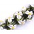 10509001 - Seven White Iris Rondelle Beads