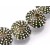 10509112 - Four Green Sea Urchin Lentil Beads