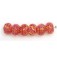 10109221 - Six Pink Hard Candy Rondelle Beads