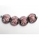 10110012 - Four Cherry Blossom Lentil Beads