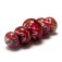 10110111 - Five Pink Cherry Treasures Graduated Rondelle Beads