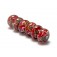 10110121 - Six Pink Cherry Treasures Rondelle Beads