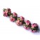 10110307 - Five Pink Iris Crystal Beads