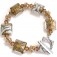 10303404 Bracelet using Ivory w/Crystal Clear Pillow Beads