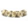 10306014 - Four Dark Ivory w/Silver Pillow Beads